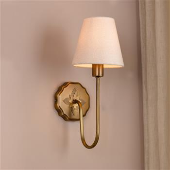 Adyara Light Antique Bronze Linen Shade Wall light ADY0763-ROR2615