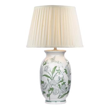 Aviara Large Botanicle Table Lamp With Ivory Pleated Shade AVI4224