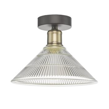 Boyd Antique Brass And Black Finished Flush Ceiling Fitting BOY0175