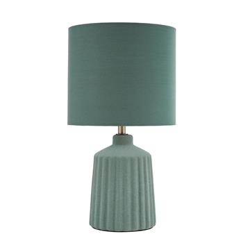 Chloris Small Ribbed Matt Finished Table Lamp And Matching Shade