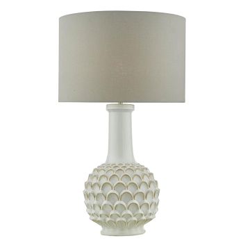 Edlyn Cream Artichoke Glazed Table Lamp With Shade EDL422-CAS1639