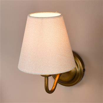 Elara Hardback Linen Shade And Antique Bronze Wall Light ELA0763-ROR2615