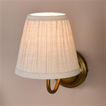 Elara Natutral Linen Pleated Shade And Antique Bronze Wall Light ELA0763-DID2629
