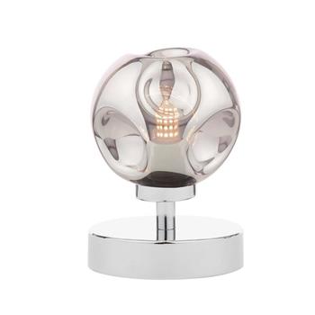 Esben Polished Chrome And Smoked Glass Touch Table Lamp ESB4150-28