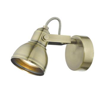 Fothergill Antique Brass Single Adjustable Spotlight FOT0775