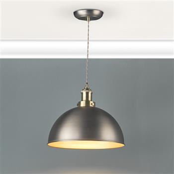 Governor Antique Chrome and Brass Ceiling Pendant GOV0161