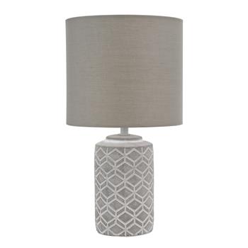 Ilona Geometric Table Lamp With Matching Drum Shade