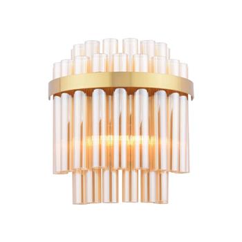 Imani Ribbed Glass Double Wall Light