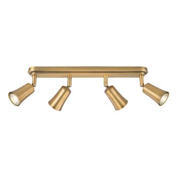 Jedrek 4 Light Aged Brass Adjustable Bar Spotlight JED8442