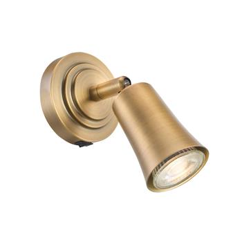 Jedrek Aged Brass Single Wall Spotlight JED0742