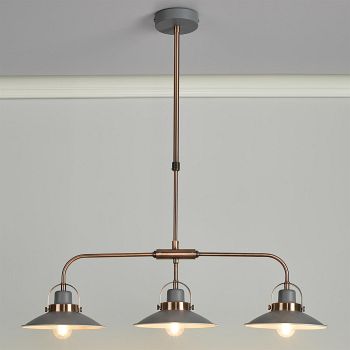 Liden Grey And Copper Triple Pendant LID0339