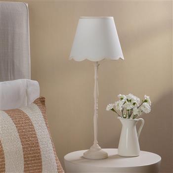 Lupo Table Lamp With Ivory Scalloped Shade