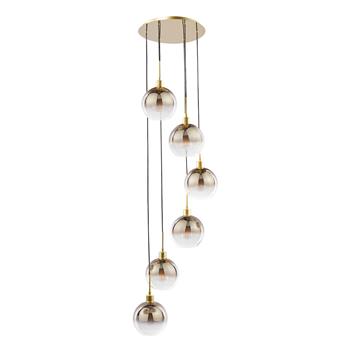 Lycia 6 Light Ombre Glass Cluster Pendant Fitting