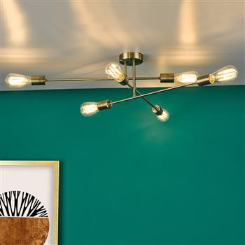 Neve 6 Light Semi Flush Ceiling Fitting