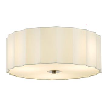 Noura Ivory And White 3 Light Flush Fitting NOU5263