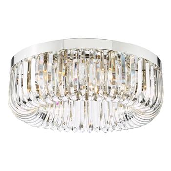 Sigourney 6 Light Crystal Flush Mounted Ceiling Fitting