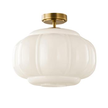 Sumitra Bronze And Opal Glass Semi Flush Fitting SUM4863