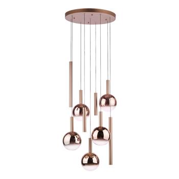 Telis 9 Light Matt Bronze And Bronze Ombre Glass Cluster Pendant TEL1329