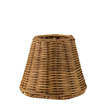 Wicker 15CM  Dark Brown Rattan Tapered Shade WIC2647