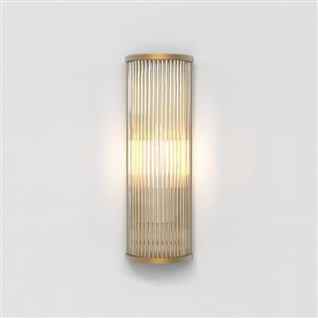Avignon 375mm Clear Glass Rods Single Rounded Wall Light