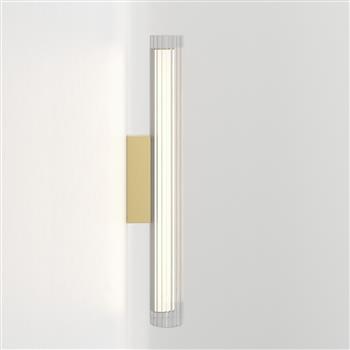 IO LED IP44 Bathroom Wall Light With Fluted Clear Glass