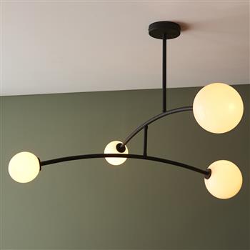 Balance Matt Black Four Light Ceiling Fitting 92940