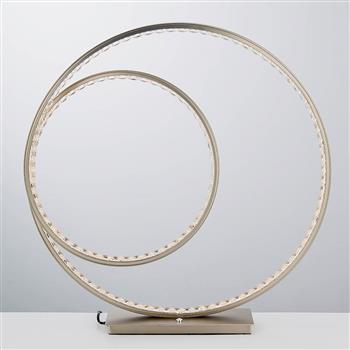 Basanti LED Matt Nickel/Clear Crystal Looped Touch Table lamp 73048