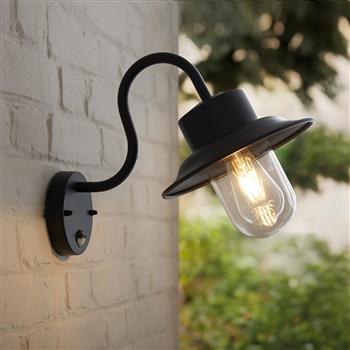 Chesham IP44 Outdoor Textured Black Sensor Light 70331