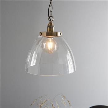 Hansen Grand Clear Glass Industrial Pendant Fitting
