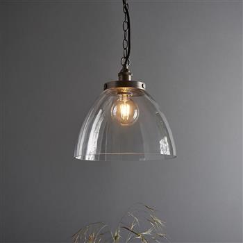 Hansen Grand Clear Glass Industrial Pendant Fitting
