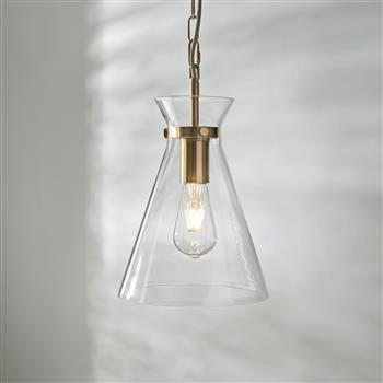Harlow Pendant Brushed Aged Brass Plate 112859