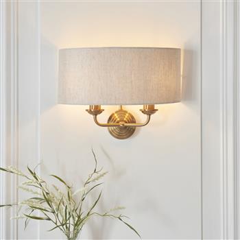 Highclere 2 Light Shade Wall Fittings