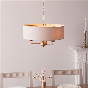 Highclere 3 Light Shade Pendants