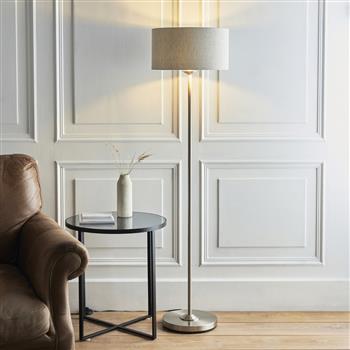 Highclere Large Drum Shade Single Floor Lamp