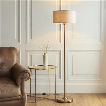Highclere Large Drum Shade Single Floor Lamp