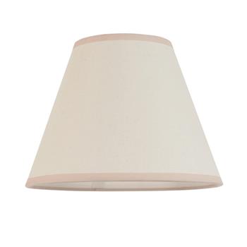 Ivy 250mm Vintage White And Almond White Edge Tapered Shade 113176