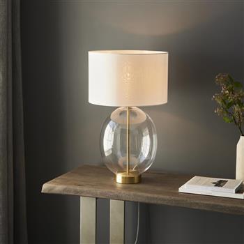 Kelda Touch Satin Brass and Clear Glass Table Lamp 99292