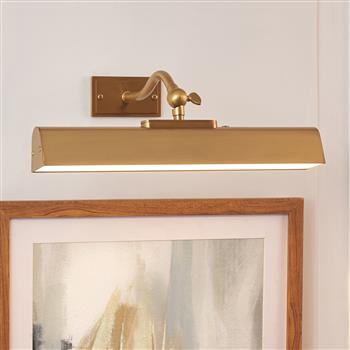 Lasos Warm Brass Rechargeable LED Picture Light 124637