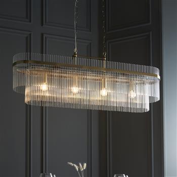 Marietta Antique And Glass Four Light Pendant 112573
