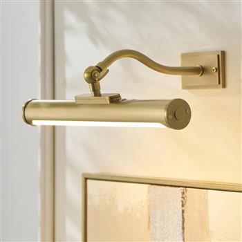 Maris Warm Brass Rechargeable LED Picture Light 124633