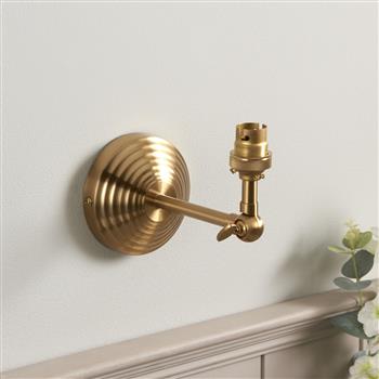 Obelisk Wing Brushed Aged Brass Plate Adjustable Wall Light 115063