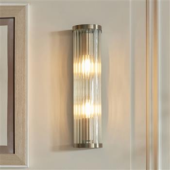 Ridgeton Double Wall Light Antique Brass Plate 118597