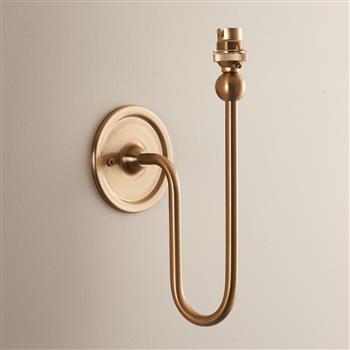 Santiago Brushed Aged Brass Single Wall Fitting 108208