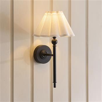Sylvie Wall Light with White Cotton Shade