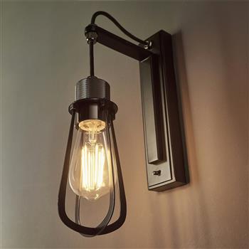 Urban Matt Black Hanging Wall Light 80950