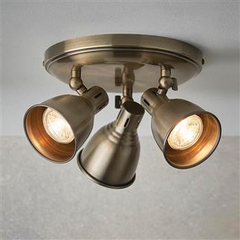 Westbury Antique Brass Triple Spotlight 76279