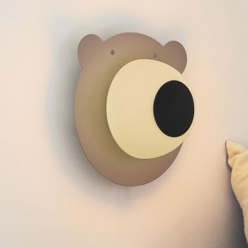 Bruna Bear Brown Children's Wall Light 2312951018