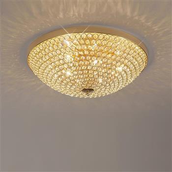Ava 6 Lamp Crystal Flush Ceiling Light