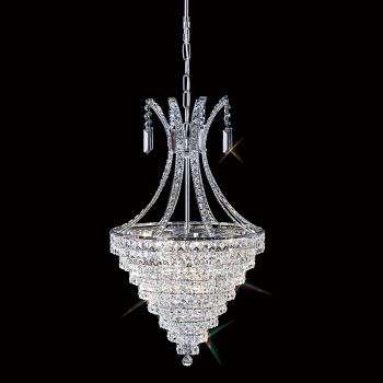 Kanya Polished Chrome Crystal Pendant Light IL30019