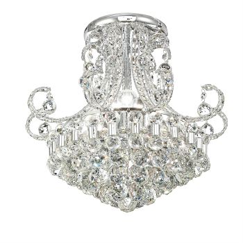 Pearl crystal semi flush ceiling lights